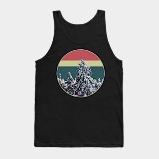 Retro Snow Tree Tank Top